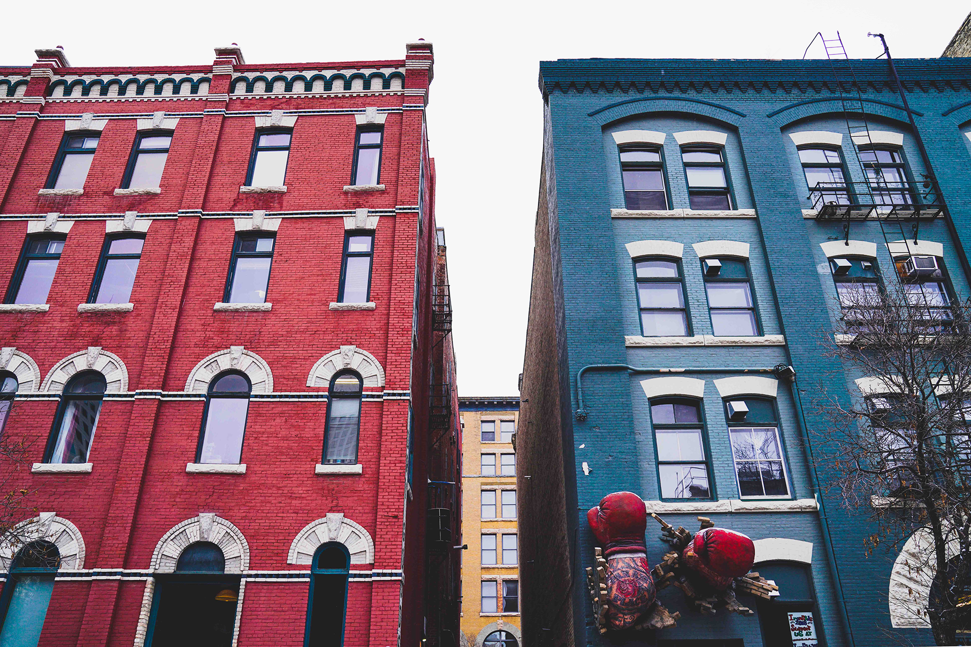 East Exchange, West Exchange, Exchange District, Downtown Winnipeg, Red Building, Blue Building