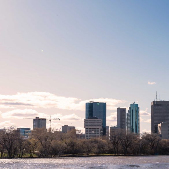 Winnipeg Skyline, Downtown Winnipeg, Crane At 300, Sky Rise, 300 Main Downtown Winnipeg Apartments